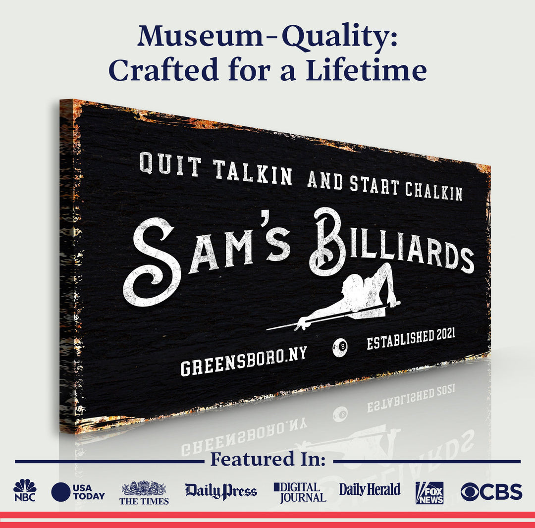 Billiards Room Sign