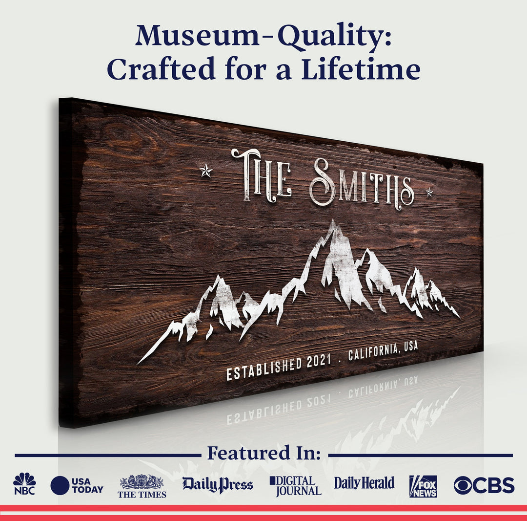 Family Mountain Home Sign