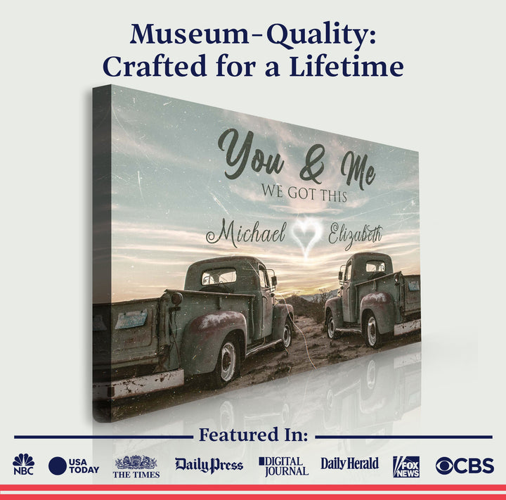 Vintage Truck Themed We Got This Couple Sign