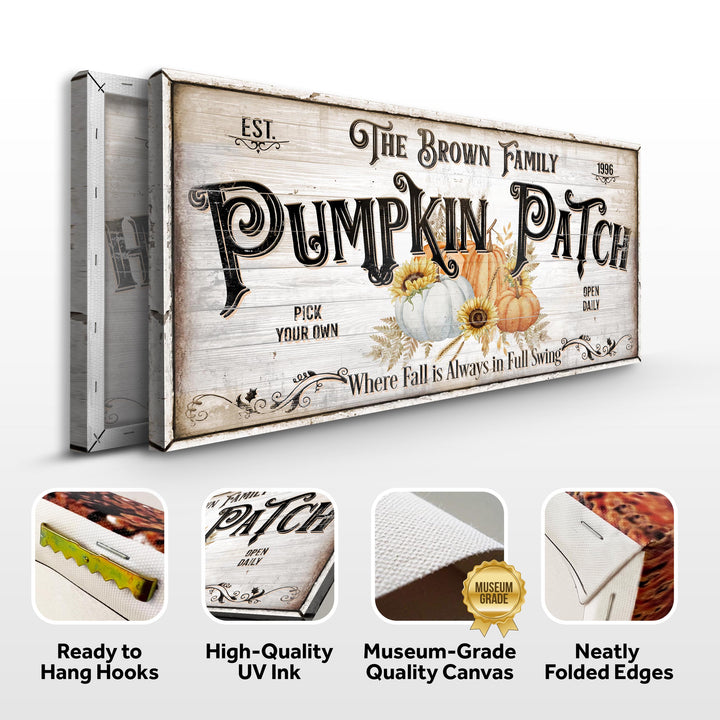 Personalized Pumpkin Patch Sign V