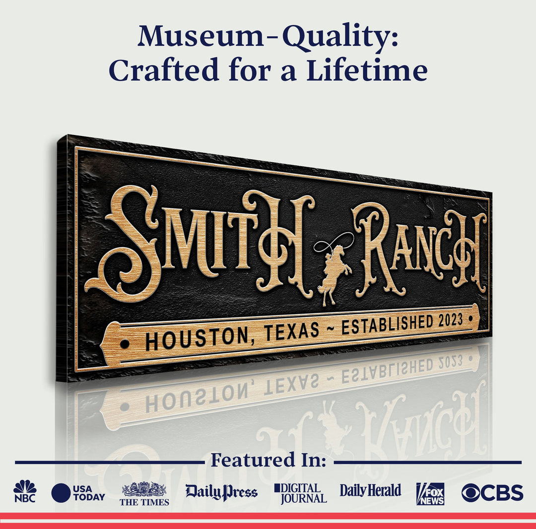 Personalized Horse Ranch Sign