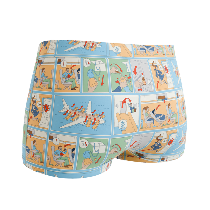 The Improper Protocol | Airplane Pamphlet Modal Boyshort Underwear