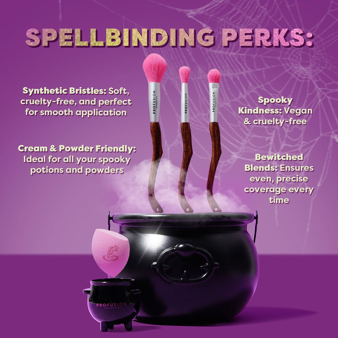 Monster Bash | Witch's Broom Closet Face & Eye Brush Set