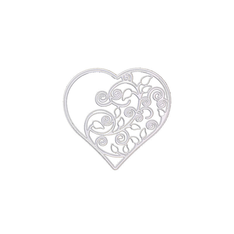Floral Heart Scrapbooking Cutting Die by Wizardi QJ38