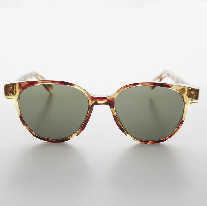 Round Horn Rim Cat Eye Women's Vintage Sunglass - Jackson