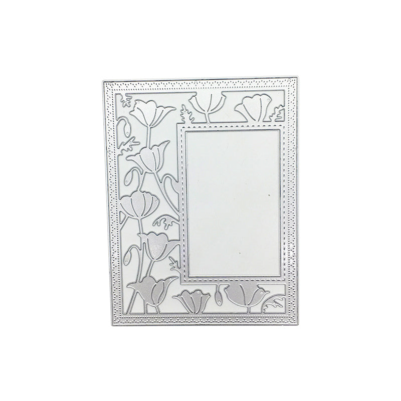 Floral Frame Scrapbooking Cutting Die by Wizardi QJ24