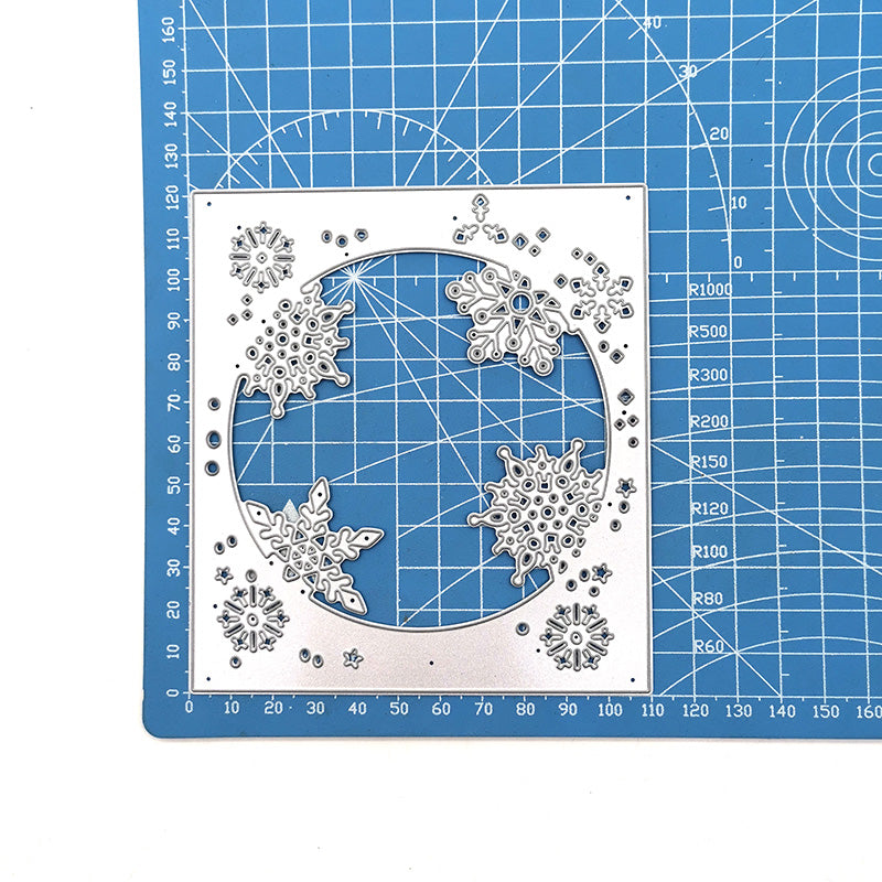 Snowflake Frame Scrapbooking Cutting Die by Wizardi QJ58