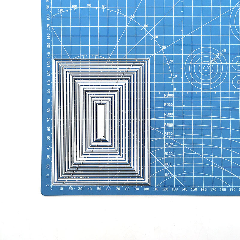 Nested Rectangles Scrapbooking Cutting Die by Wizardi QJ61
