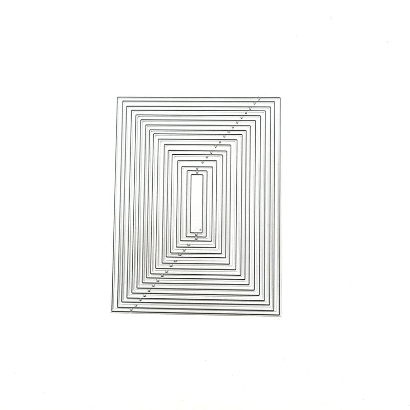 Nested Rectangles Scrapbooking Cutting Die by Wizardi QJ61