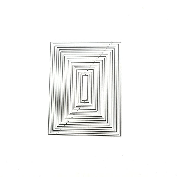 Nested Rectangles Scrapbooking Cutting Die by Wizardi QJ61