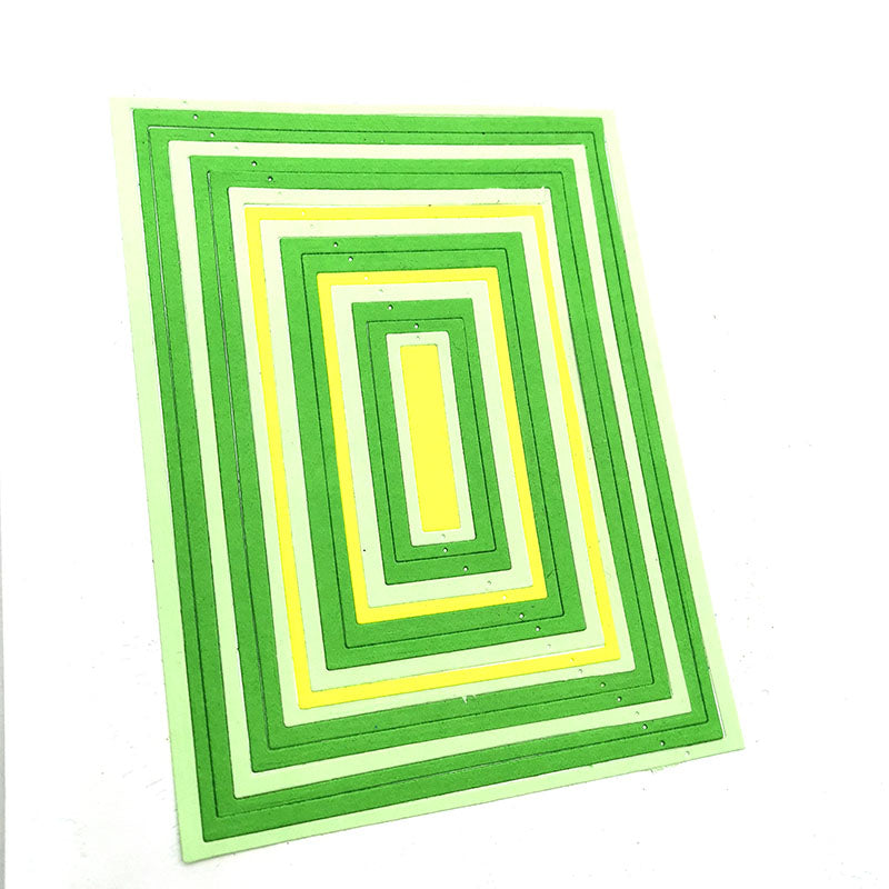 Nested Rectangles Scrapbooking Cutting Die by Wizardi QJ61