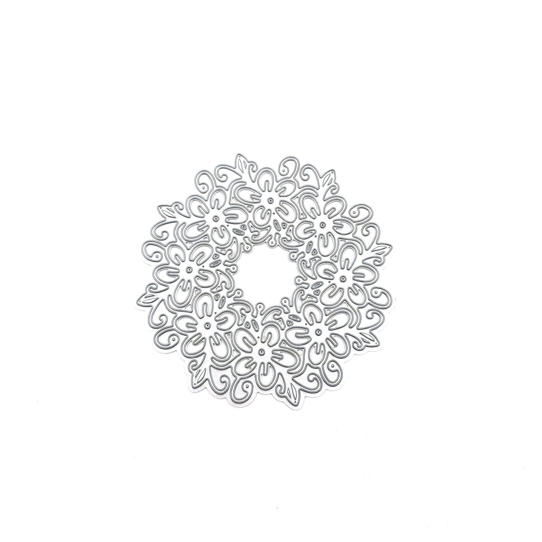 Round Floral Frame Scrapbooking Cutting Die by Wizardi QJ37