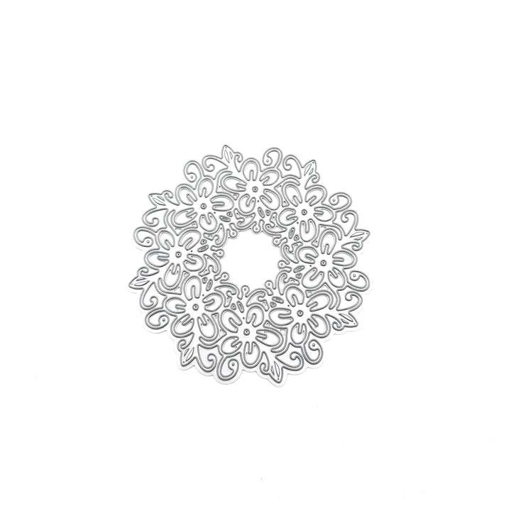 Round Floral Frame Scrapbooking Cutting Die by Wizardi QJ37
