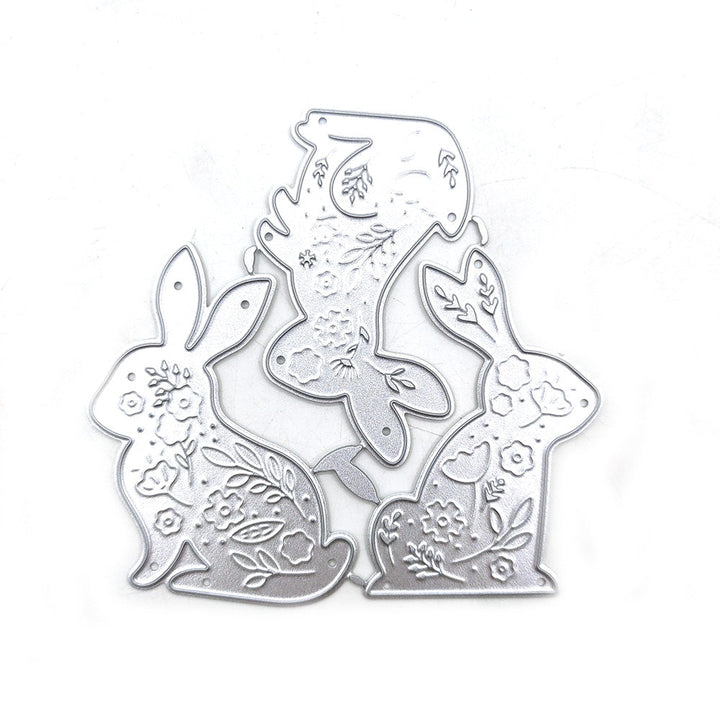 Rabbits Scrapbooking Cutting Die by Wizardi QJ39