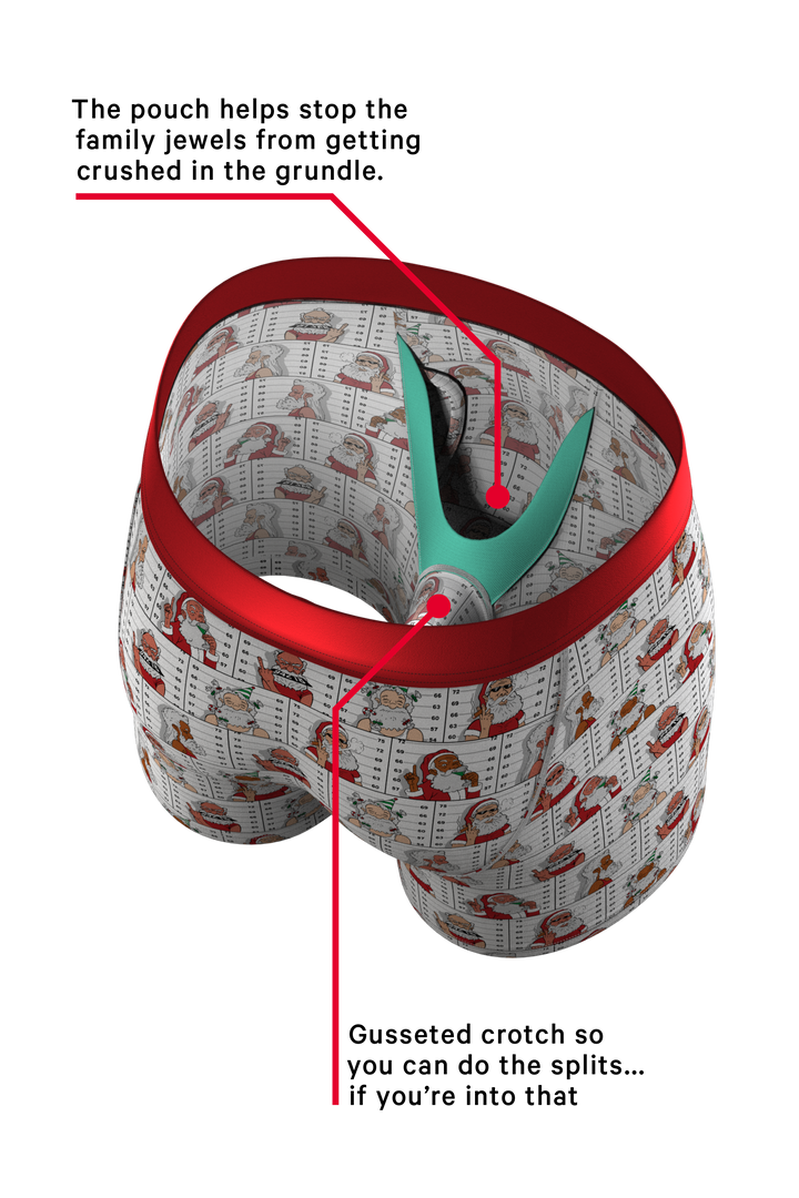 The Jailbird | Mugshot Santa Ball Hammock® Pouch Underwear With Fly