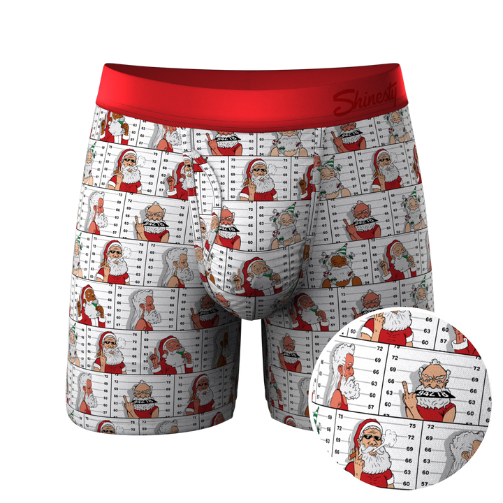The Jailbird | Mugshot Santa Ball Hammock® Pouch Underwear With Fly