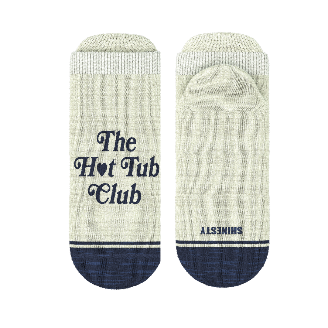 The Jet Set | Hot Tub Club Oatmeal Heel Hammock™ Ankle Socks