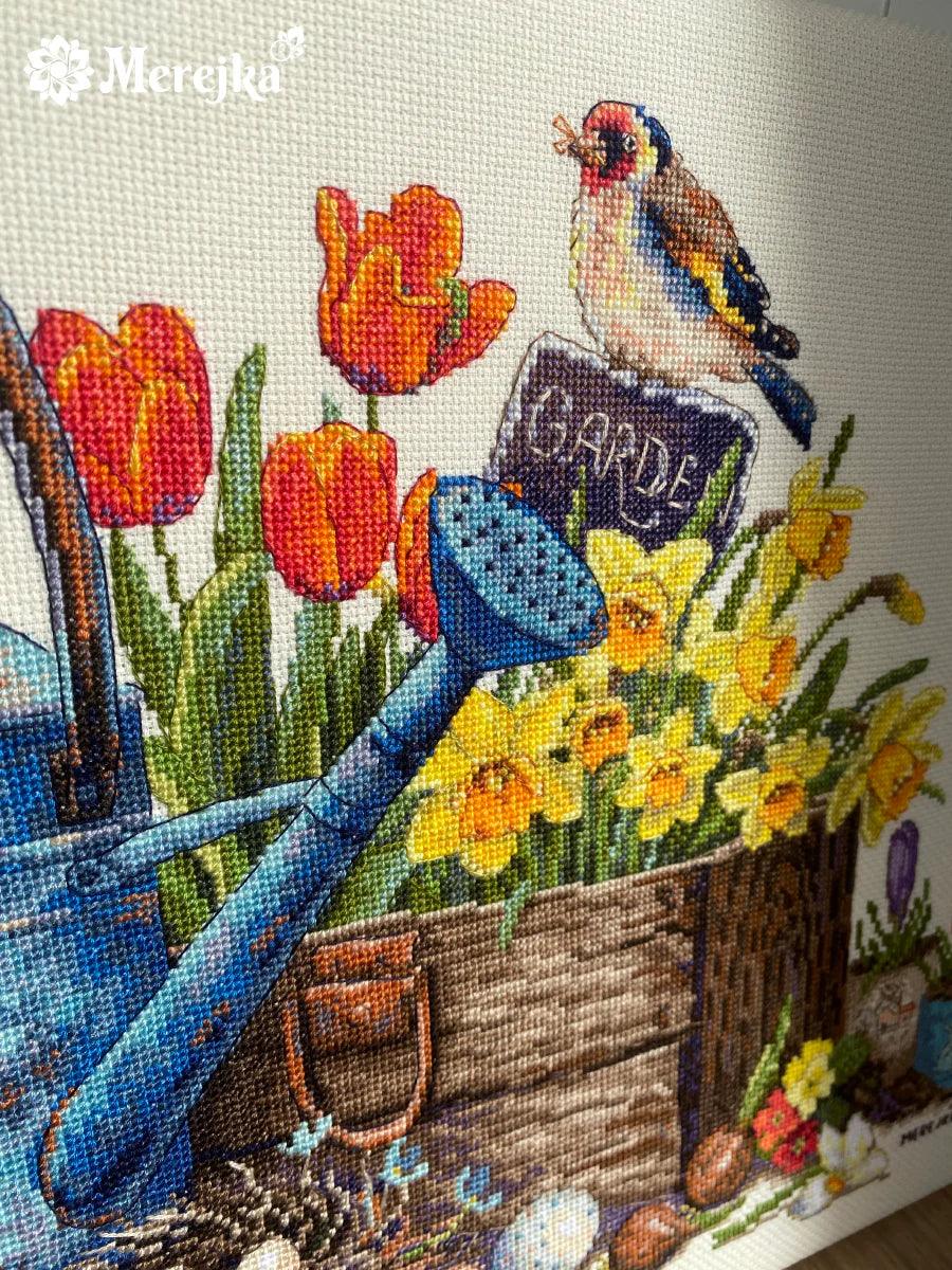 Spring Garden K-251 Counted Cross-Stitch Kit