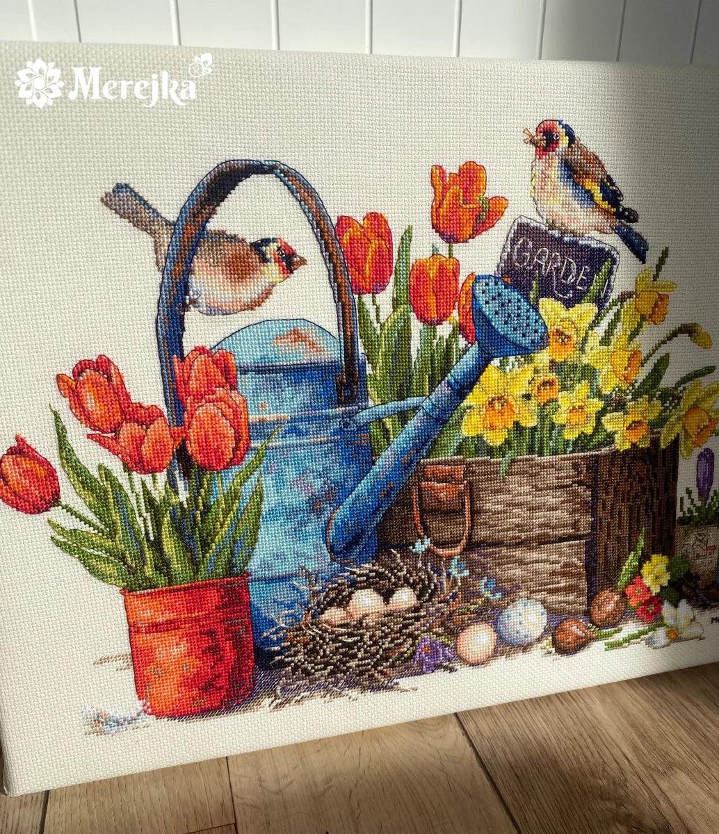 Spring Garden K-251 Counted Cross-Stitch Kit