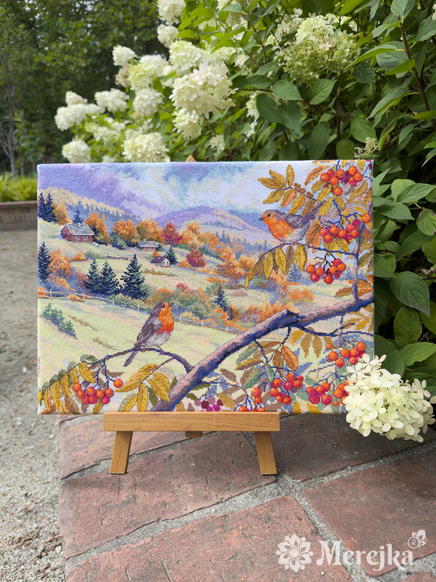Hills Laced with Gold Counted Cross Stitch Kit by Merejka K-274
