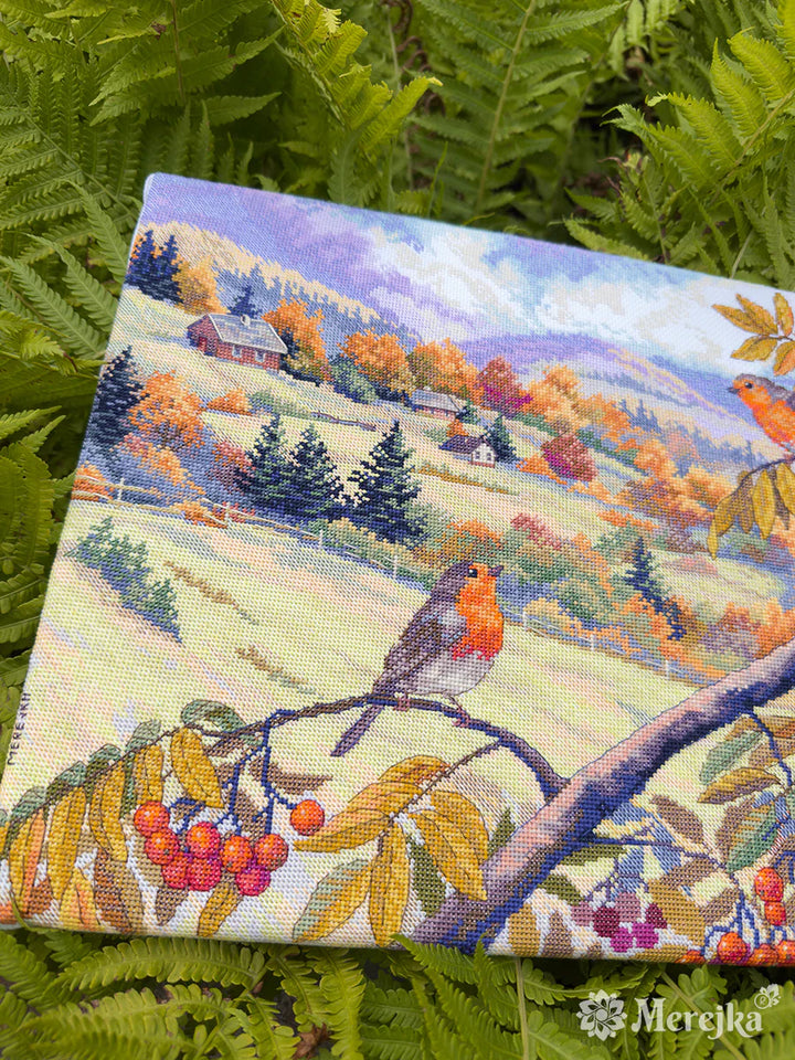 Hills Laced with Gold Counted Cross Stitch Kit by Merejka K-274