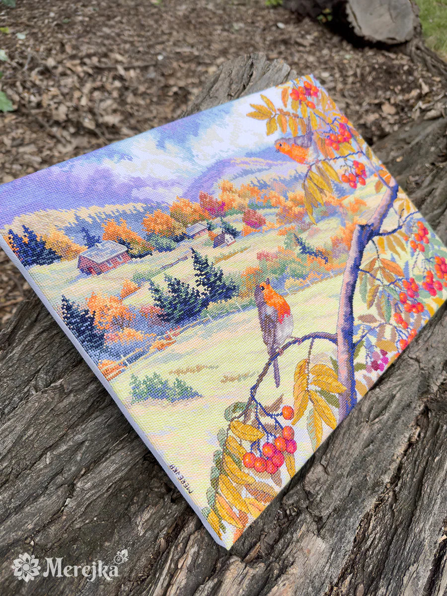 Hills Laced with Gold Counted Cross Stitch Kit by Merejka K-274