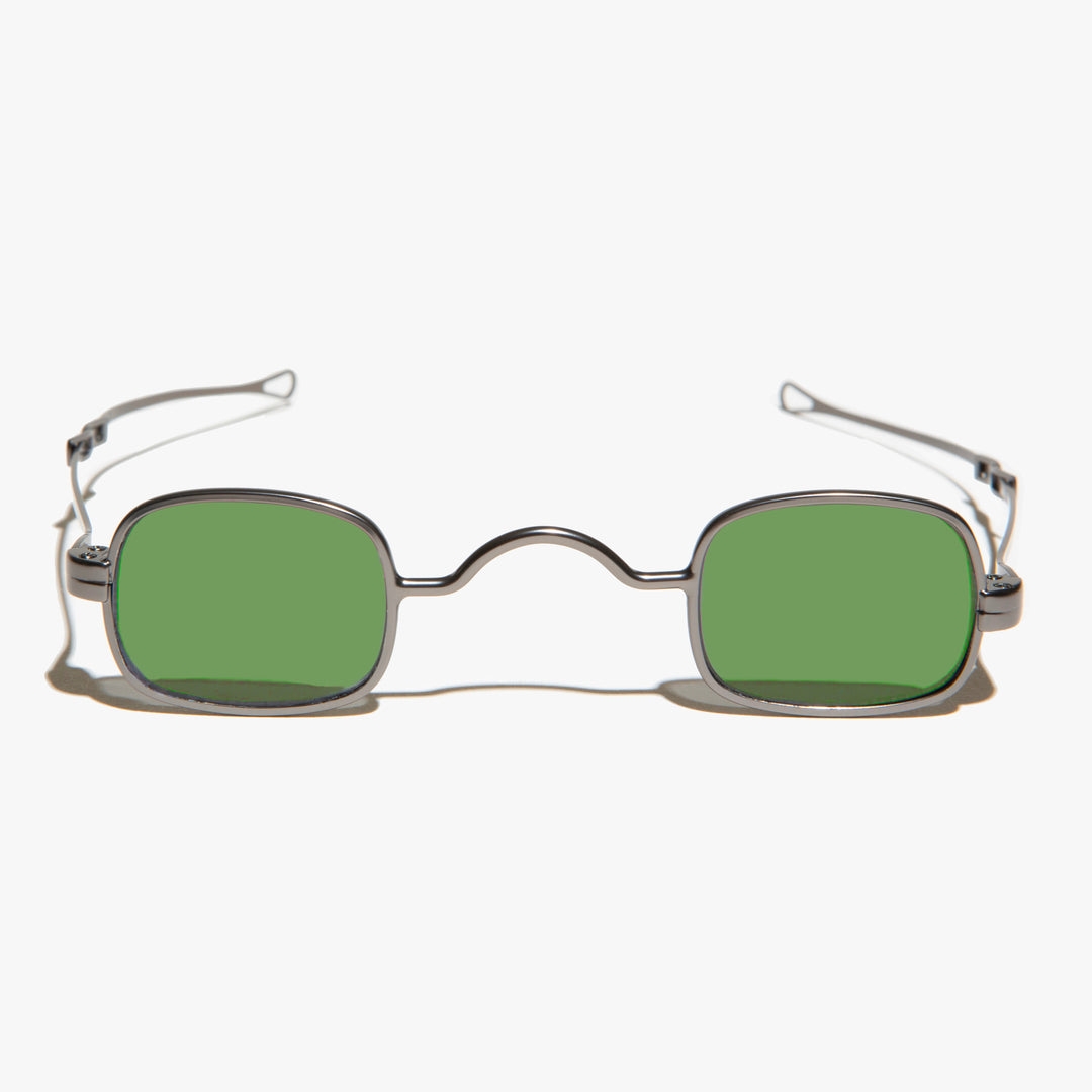 Tiny Rectangular Spectacle Sunglass with Sliding Temples - Kane