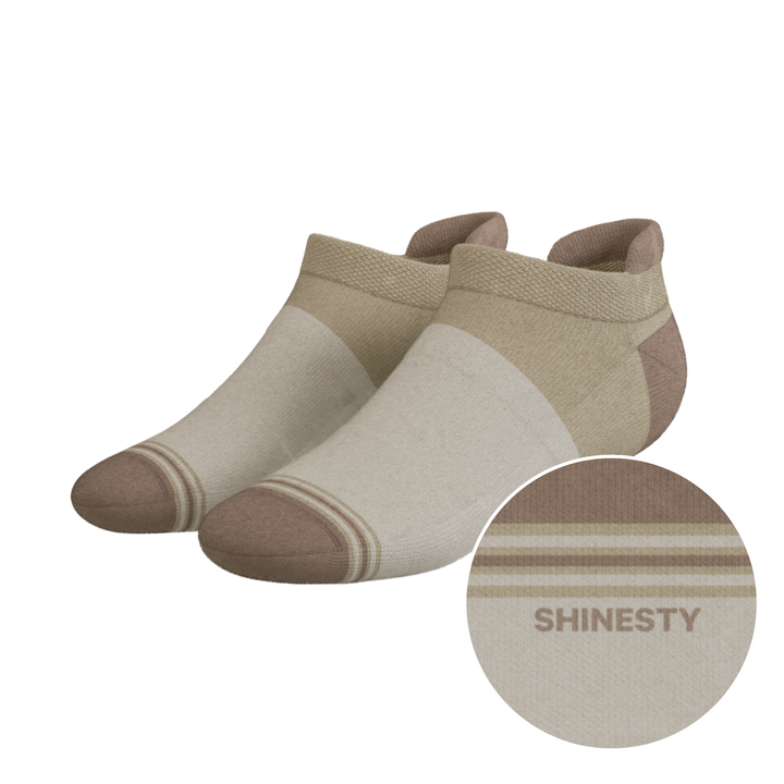 The Khaki | Tan Color Block Heel Hammock™ Ankle Socks