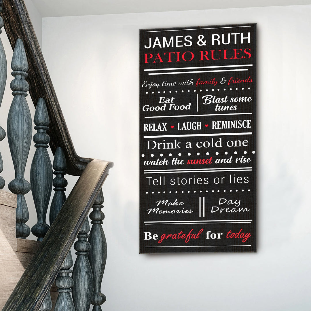 Patio Rules Sign