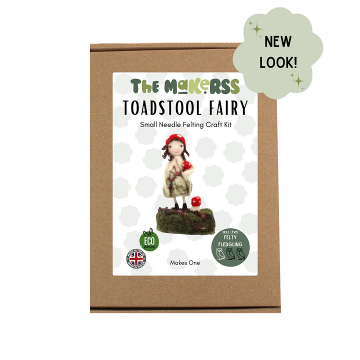Toadstool Fairy Needle Felting Kit by The Makerss KTS-ToadstoolFairy-Complete