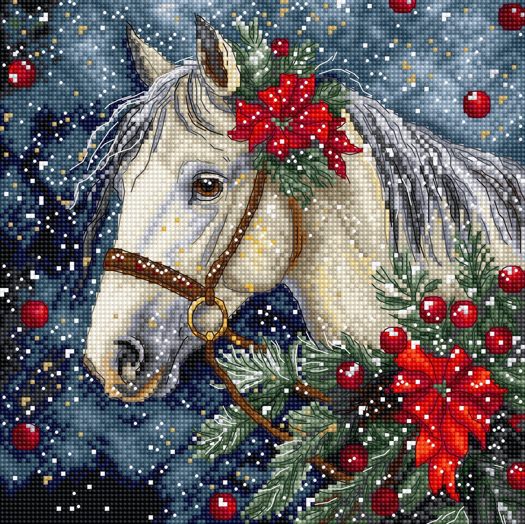 Winter Horse Counted Cross Stitch Kit by Letistitch L9955