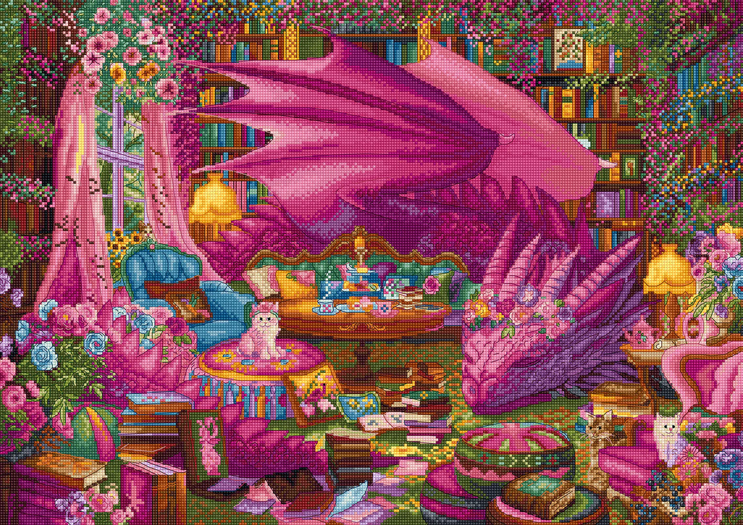 The Reading Realm Counted Cross Stitch Kit by Letistitch L9970