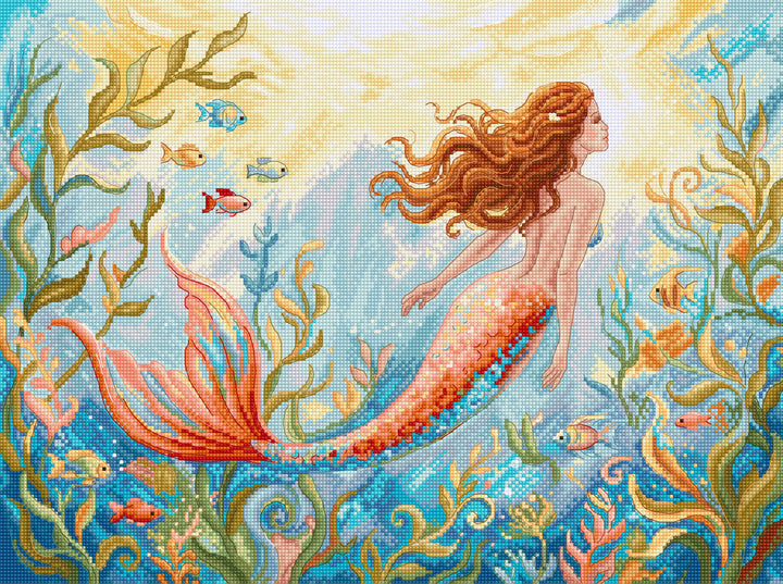 Mermaid Dreams Counted Cross Stitch Kit by Letistitch L9981