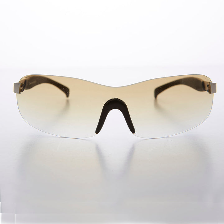 Y2K Wrap Shield Rimless Vintage Sunglass - Lance