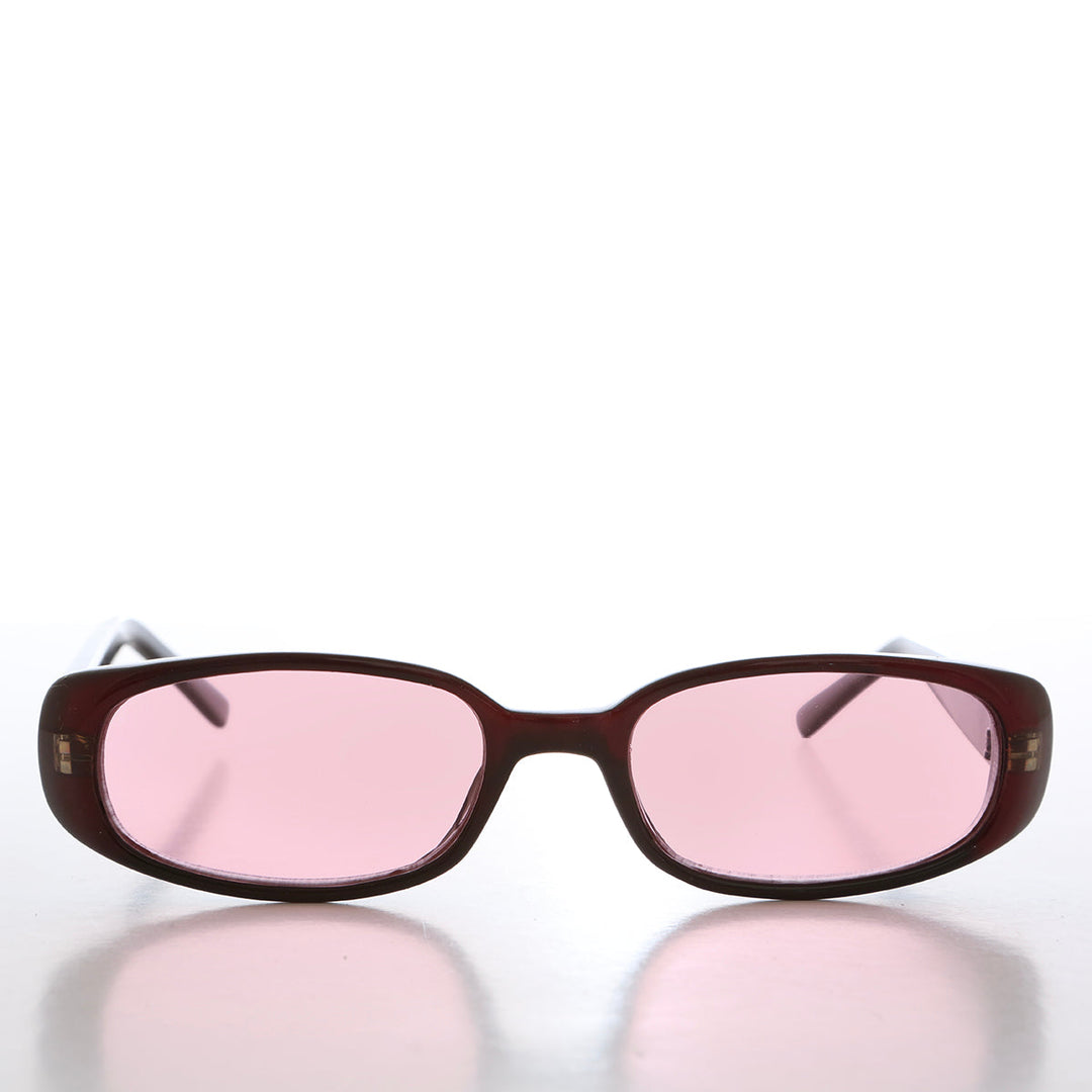 90s Mod Rectangular Sunglass Color Lens - Landis