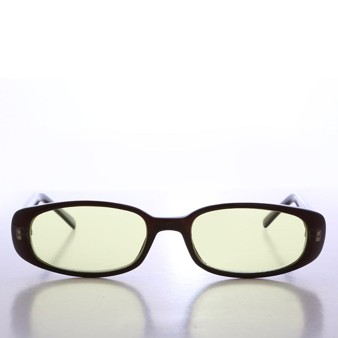 90s Mod Rectangular Sunglass Color Lens - Landis