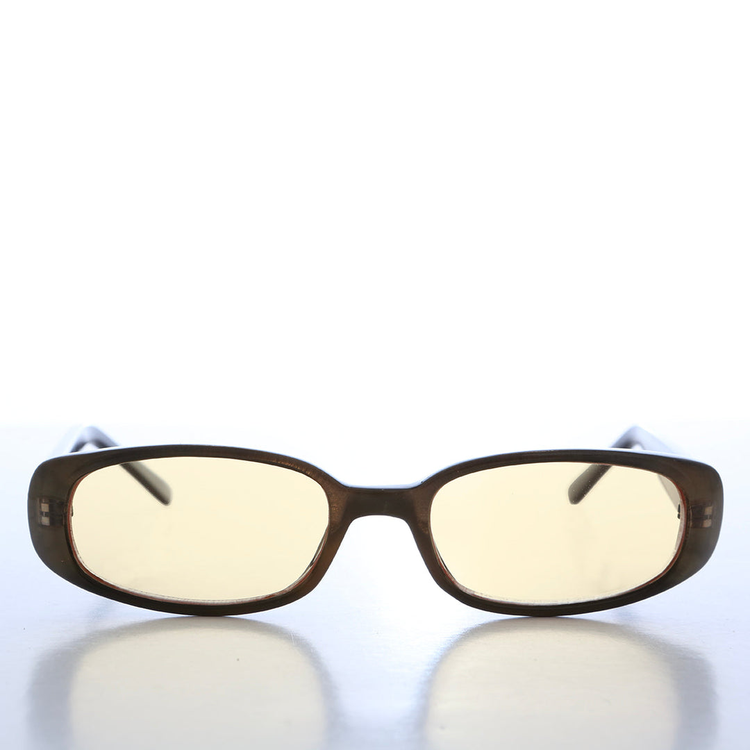 90s Mod Rectangular Sunglass Color Lens - Landis
