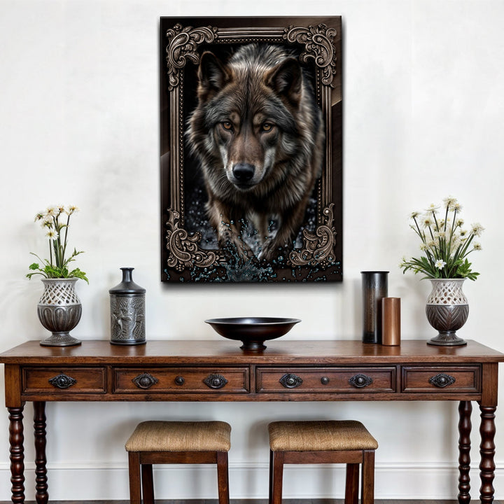 3D Wolf Wall Art II