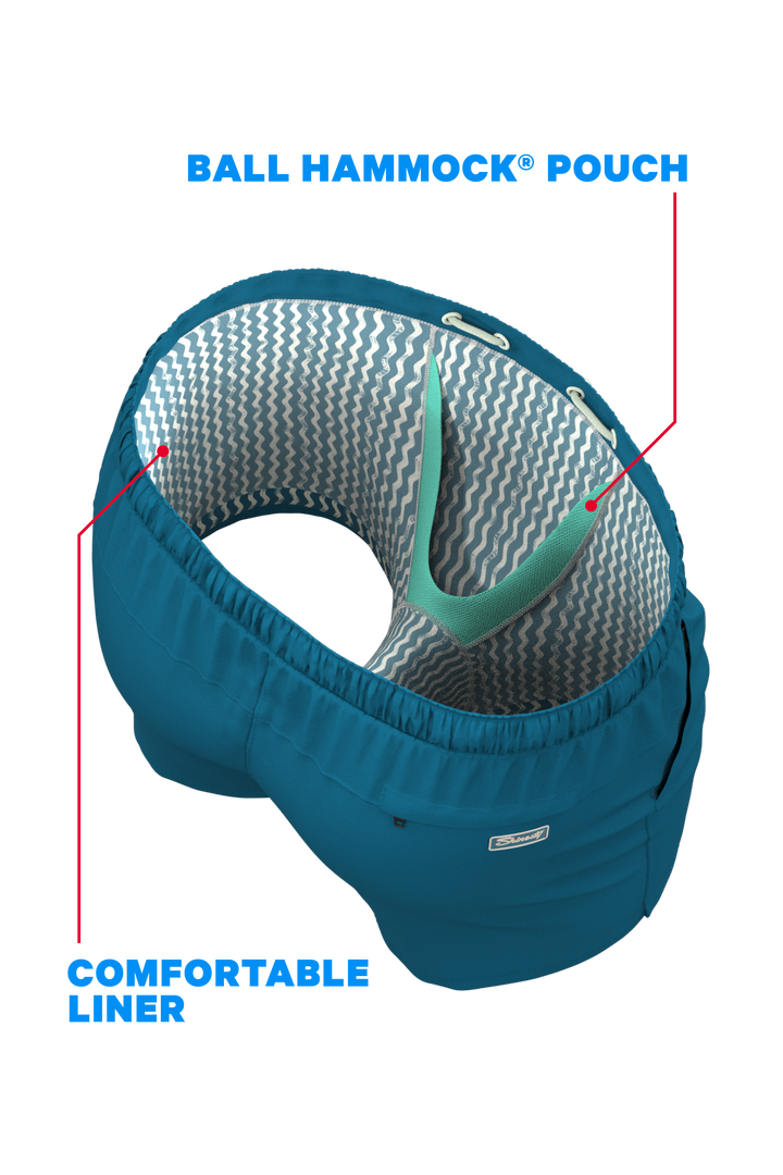 The Lake House | Retro Aztec Ball Hammock® Pouch 8" Swim Trunks