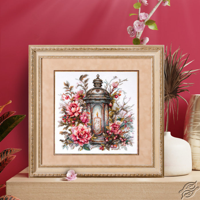 Lantern in Bloom Counted Cross Stitch Kit by Magic Needle 70-44