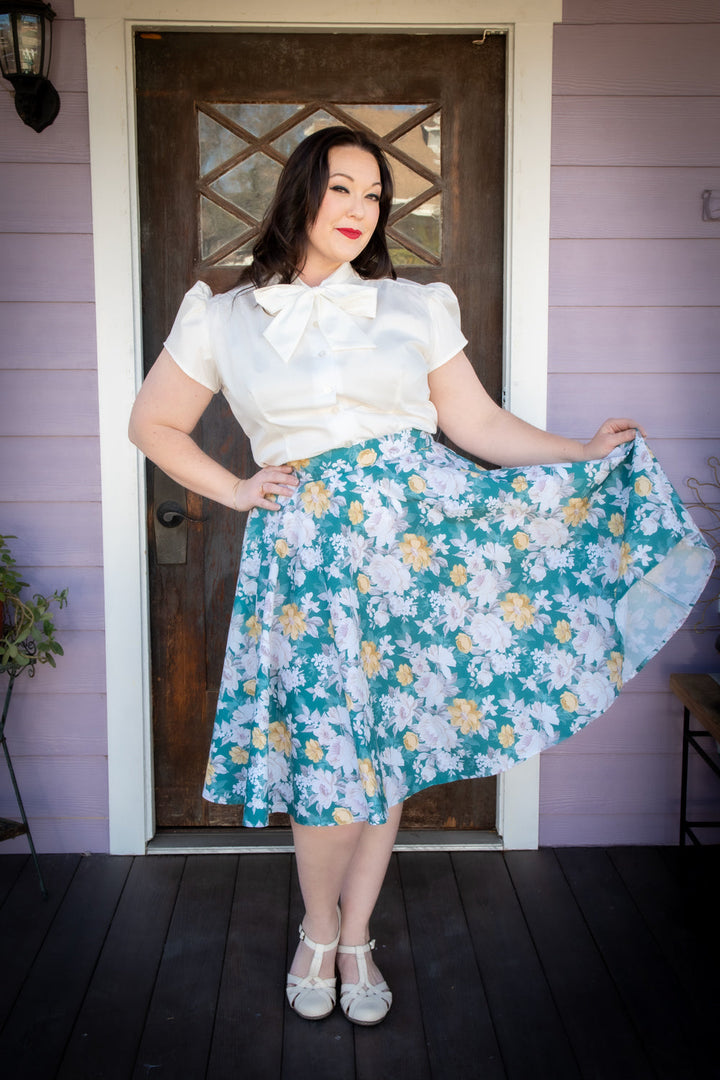 Circle Skirt - Huntington Gardens, Teal