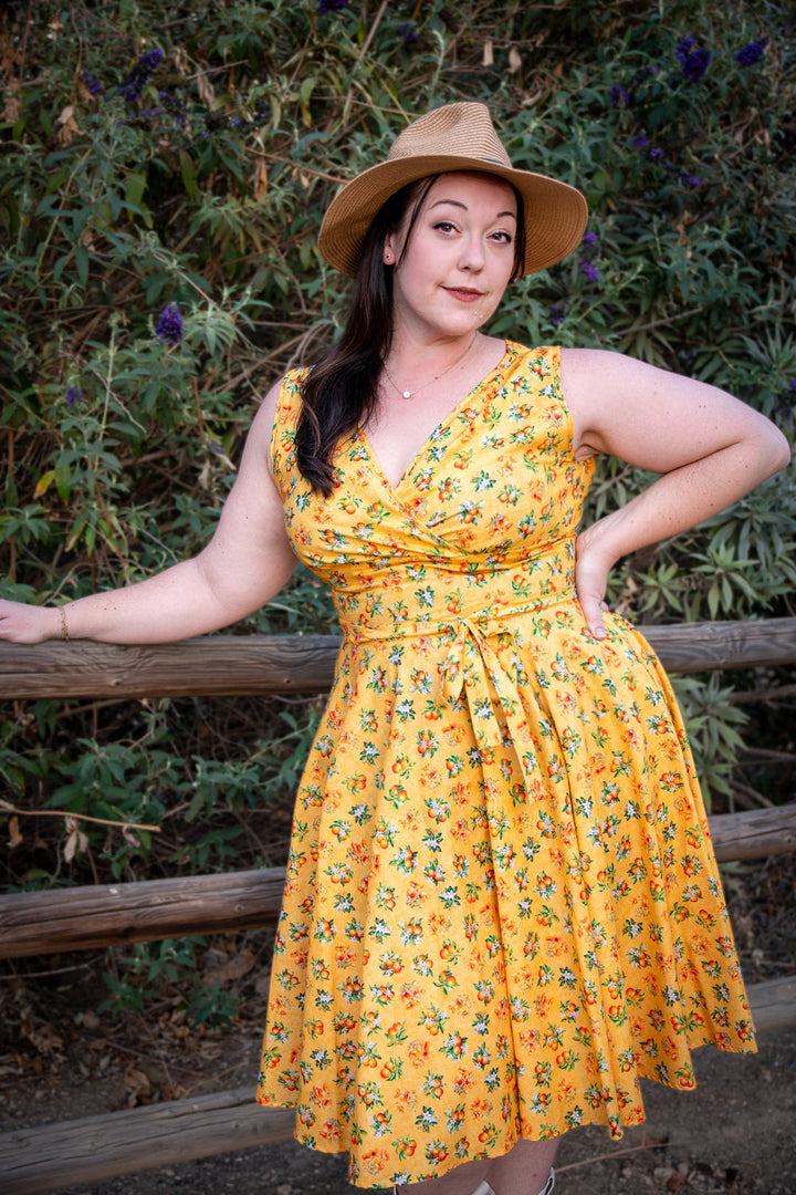 Serena Swing Dress- Orange County, Sunshine