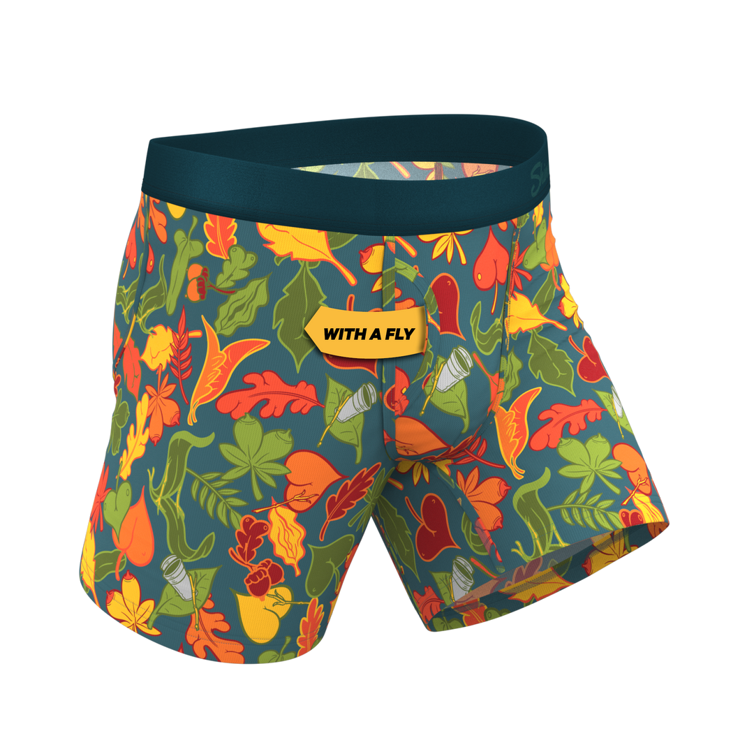 The Leaf Peeps | Naughty Leaves Ball Hammock® Pouch Underwear With Fly