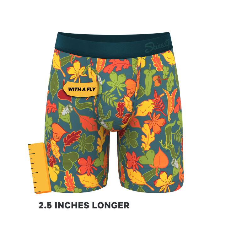 The Leaf Peeps | Naughty Leaves Long Leg Ball Hammock® Pouch Underwear With Fly