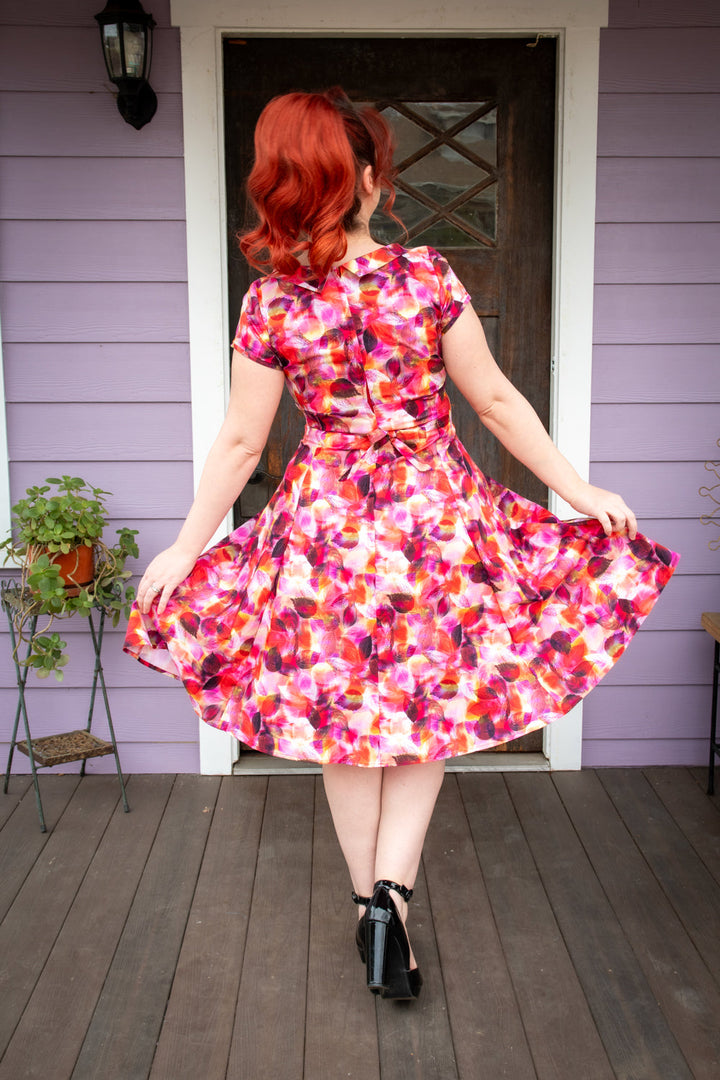 Beverly Dress- Scarlet Leaves