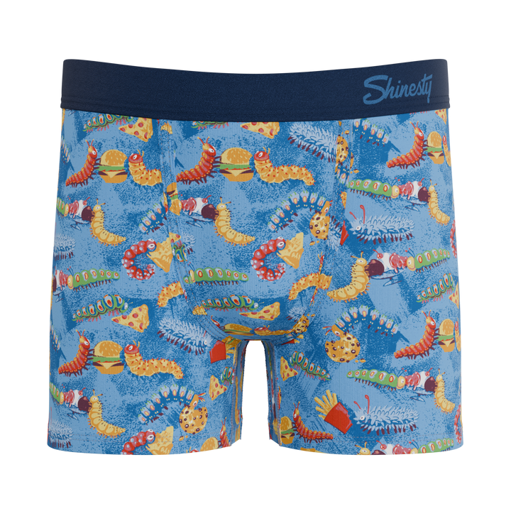 The Little Nibbles | Junk Food Caterpillars Boy's Boxer Briefs