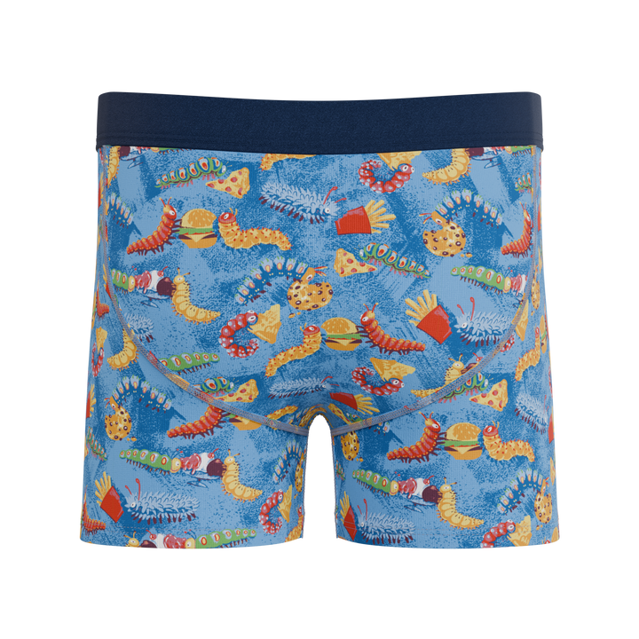The Little Nibbles | Junk Food Caterpillars Boy's Boxer Briefs