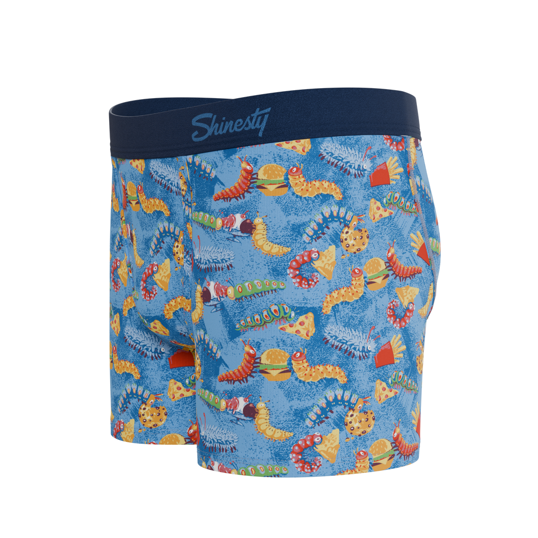 The Little Nibbles | Junk Food Caterpillars Boy's Boxer Briefs