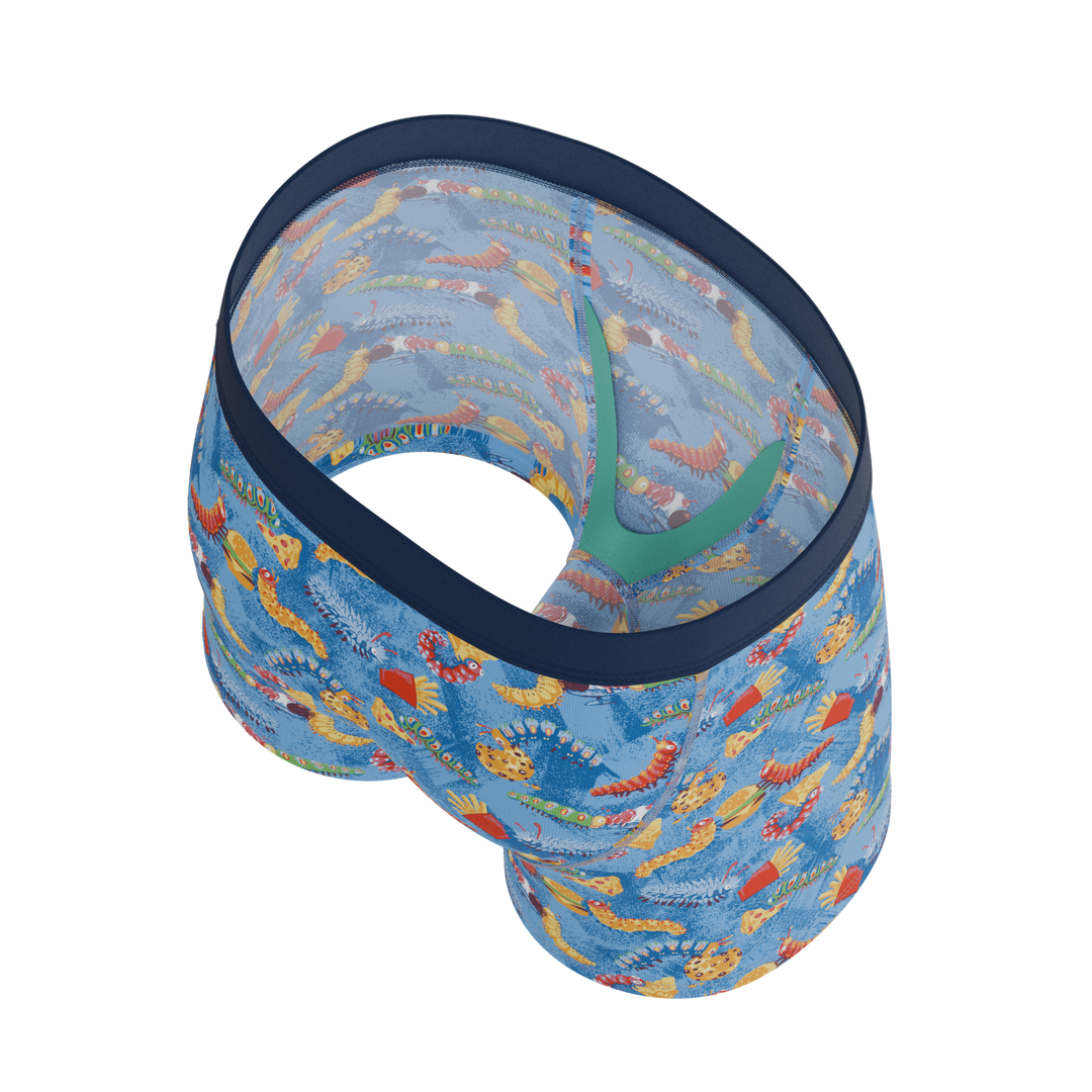 The Little Nibbles | Junk Food Caterpillars Boy's Boxer Briefs