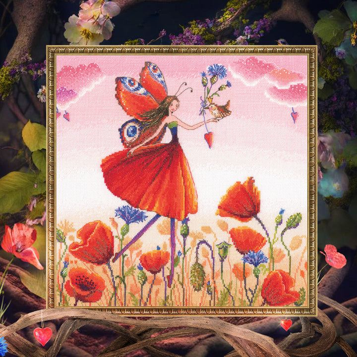 Poppy color M1002 Counted Cross Stitch Kit